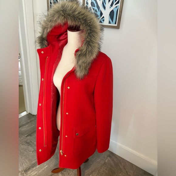 J.Crew Red Chateau Parka Wool-blend Coat 6 - Picture 9 of 13